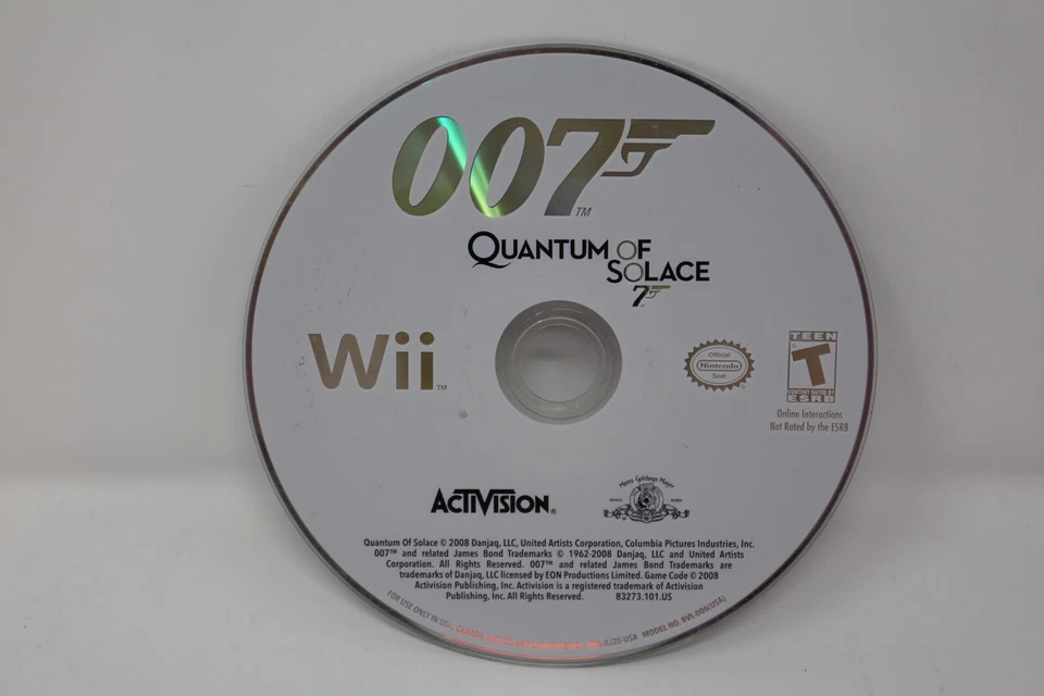 007 Quantum of Solace Nintendo Wii- Disc Only - Image 1 of 1