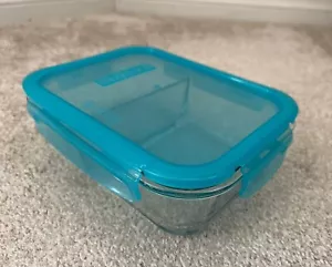 Pyrex Food Storage Glass Divided Meal Containers W/ Snap Tight Lids. 2 Available - Picture 1 of 7