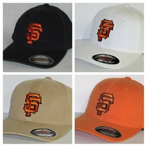 San Francisco Giants "FLEX FIT" Cap ⚾️HAT⚾️MLB PATCH/LOGO⚾️3 SIZES 4 COLORS⚾️NEW - Picture 1 of 11
