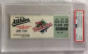 1988 World Series Game 4 PSA Graded Ticket Stub Dodgers Champs - Picture 1 of 3