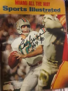 Bob Griese HOF 90 Miami Dolphins Signed Sports Illustrated Magazine SI JSA COA - Picture 1 of 2