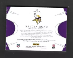 2021 National Treasures NFL Gear Kellen Mond RPA /10 - Picture 1 of 2