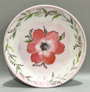 Pink Hibiscus Melamine Dessert Salad Plate by Merritt - Set of 4 - Picture 1 of 13