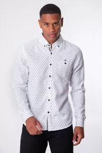 Mens SoulStar Fashion Designer Polo Long Sleeve Shirt - Picture 1 of 4