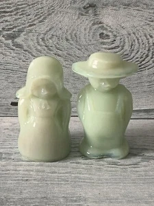 Original Boyd ELI & SARAH Pareja Amish Lite Vidrio Verde Estampado - Imagen 1 de 6