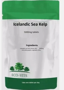 Comprimidos de alta resistencia Icelandic Sea Kelp 5000MG - Soporte para tiroides y metabólicos - Imagen 1 de 2