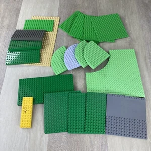 LOT OF 20 - LEGO baseplates And Thick Brick Plates - Green Sand Road Grey Yellow - Picture 1 of 18