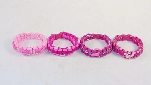 Pink Breast Cancer Awareness Bracelet, Choice Of 4 Designs ~ Fits 7" Wrist NEW - Picture 1 of 14