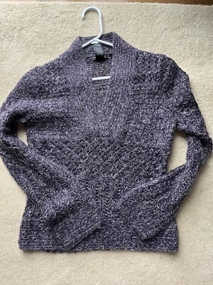 Kenneth Cole свитер женщин фиолетовый вязаный длинным рукавом v-образным вырезом модный шерсти размер L - Изображение 1 из 4