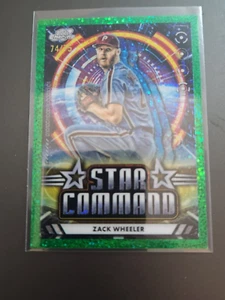 2024 TOPPS CHROME COSMIC STAR COMMAND GREEN ZACK WHEELER#SC20 SER#/75 - Picture 1 of 2