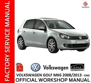 VOLKSWAGEN GOLF MK6 2008/2013 WORKSHOP MANUAL REPAIR SERVICE WIRING DIAGRAMS ENG - Picture 1 of 6