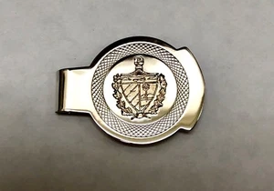 Brandneu Sterlingsilber & 14 Karat Gelbgold Kuba Wappen Geldklammer - Bild 1 von 9