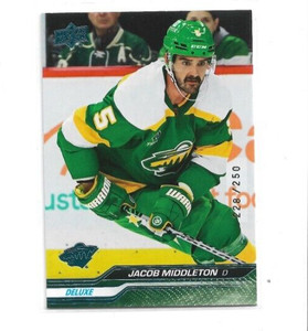 2023-24 UPPER DECK DELUXE PARALLEL #  90 JACOB MIDDLETON 228/250