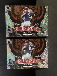 (2) 2023 Panini Donruss Unleashed Jack Leiter #U6 Rangers - Bild 1 von 2