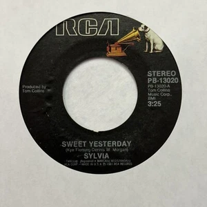 Sylvia - Sweet Yesterday / I Feel Cheated - 1981 RCA 45 RPM Record - Picture 1 of 2