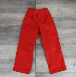 VINTAGE Sears Perma Prest Girls Size 4 Pleated High Rise Straight Leg Pants Red - Picture 1 of 9