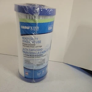 Cartucho de filtro de sedimentos de poliéster plisado para toda la casa OmniFilter RS6 de alta resistencia - Imagen 1 de 1
