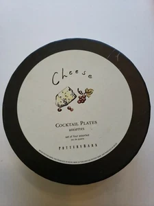 Pottery Barn Cheese Cocktail Plates, Set Of 4 assorted in box. 2003 - Picture 1 of 5