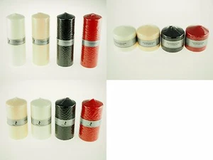 Wax Pillar Column Tower Altar Candle Wedding Red Black Ivory White Gold Silver - Picture 1 of 25