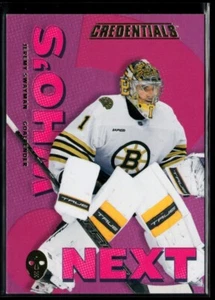 2023-24 Upper Deck Credentials Who's Next? #WN-JS Jeremy Swayman - Picture 1 of 2