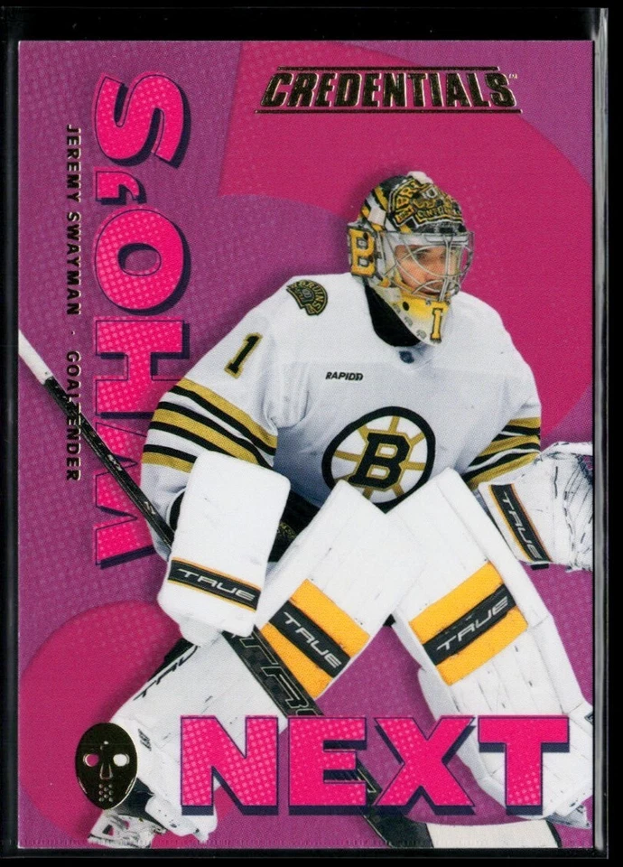 2023-24 Upper Deck Credentials Who's Next? #WN-JS Jeremy Swayman - Image 1 of 2