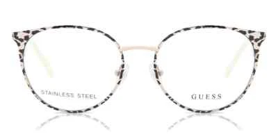 GUESS GU2913 Gold Havana 033 Round Metal Optical Eyeglasses Frame 53-18-140 2913 - Image 1 of 3