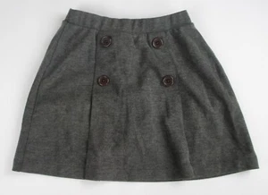 LANDS END Gray School Uniform Ponte Button Front Skort Girls 7 *GC* - Picture 1 of 4