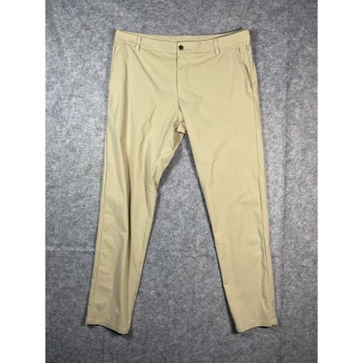 Lululemon Mens Size 38 Khaki Golf Pants Athleisure Flat Front Stretch Comfort - Image 1 of 4