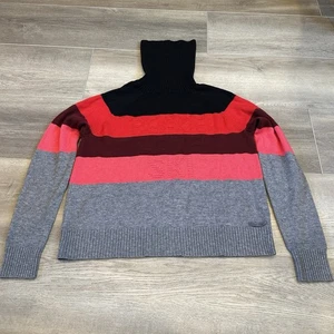 Suéter de lana de cuello alto a rayas Krimson Klover Peace Love para mujer talla M - Imagen 1 de 8