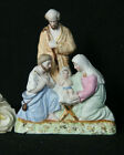 Nativité allemande antique porcelaine sainte famille Jésus groupe statue religieuse