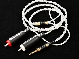Hifi aux Audio Cable Stereo 3.5mm to 2RCA mini line out OCC silver - Picture 1 of 7