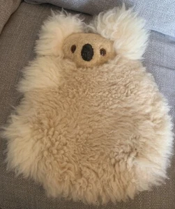 Ausfurs Vintage Genuine Australian Sheepskin Koala Bear Pillow Cover PJ Case - Picture 1 of 7