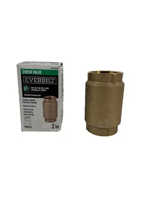 Everbilt Check Valve Brass 2" 1001 096 806 (NEW) - Image 1 of 4