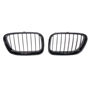 Parrilla de riñón para BMW X5 E53 2000-2003 NEGRO BRILLANTE puente individual - Imagen 1 de 4