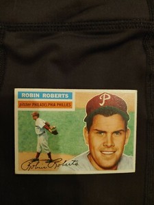 1956 Topps Robin Roberts baseball card #180 Philadelphia Phillies EX