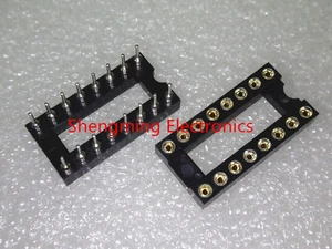 100pcs 16Pin DIP Round IC Sockets Adaptor Solder Type gold plated machined - Picture 1 of 1