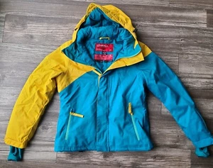 O’neill Escape Series Ski Jacket Kids Youth Size 12 Blue/Yellow Zip Waterproof - Picture 1 of 11