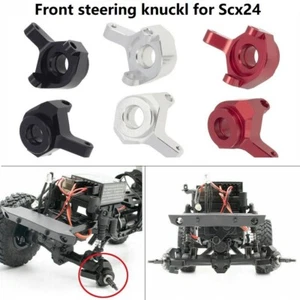 Juego de 2 nudillos de dirección delantera de aleación para pieza de actualización de automóvil de radiocontrol 1/24 axial SCX24 - Imagen 1 de 15