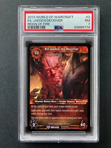 PSA 7 Kil'Jaeden The Deceiver 2/197 World of Warcraft Reign of Fire WoW Tcg - Bild 1 von 2