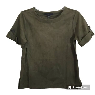 Top de gamuza vegano Banana Republic Factory marrón tranquilo Western Boho nuevo con etiquetas talla XS Foto 1 de 4