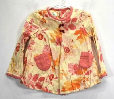 Baby Lulu Girls Floral Print Long Sleeve Patch Pocket Casual Cotton Shirt Top 4T - Image 1 of 4