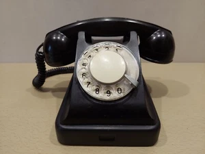 Soviet Union Black bakelite rotary Telephone VEF №27 . USSR Original . - Picture 1 of 18