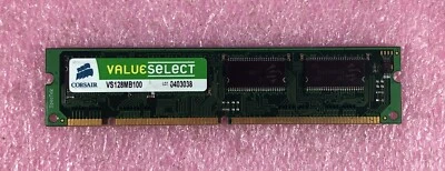 1 X 128MB CORSAIR PC100 NON-ECC MEMORY RAM - P/N: VS128MB100 - Image 1 of 2