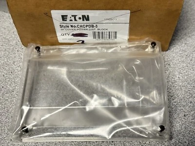 3 NEW EATON CHCPDB-3 Clear Power Distribution Block Protective Cover 3 Pole - Image 1 of 2