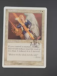 MTG Magic the Gathering signierte Anbetung RK Post 7. signiert #2 - Bild 1 von 2