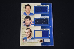Giacomin Richter Lundqvist 2011-12 Between The Pipes Franchise Triple Jerseys