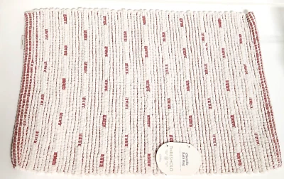 Alfombra de baño rosa rosa punto chenilla umbral 17 x 24 - 100 % algodón Foto 1 de 4