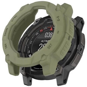 Pour Garmin Instinct 3 AMOLED / Solaire 45mm Plastique Protection Boîtier Housse Vert - Photo 1/3