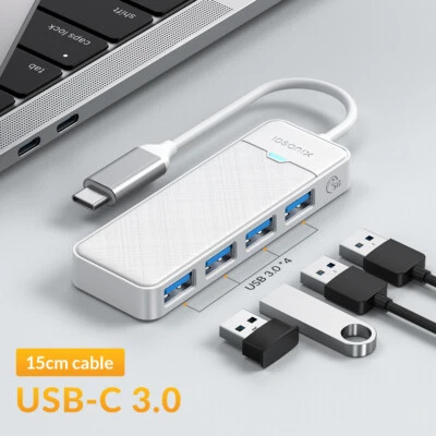 IDsonix 4-Port Data USB 3.0 Hub Splitter Multi Adapter 5Gbps for Mac PC Desktop  - Image 1 of 4