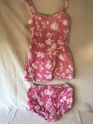 De Colección Traje De Baño Sea Wave Sears Rosa Hawaiano 2 Piezas Años 60 70 Talla 14 Retro V4950 Foto 1 de 4